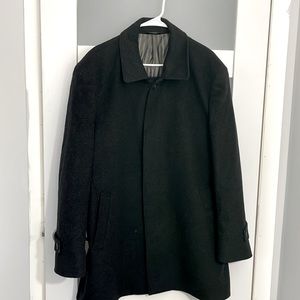 MONTEFINO Hand Tailored Men's Wool/Cashmere BlackTop/Over Coat-42L